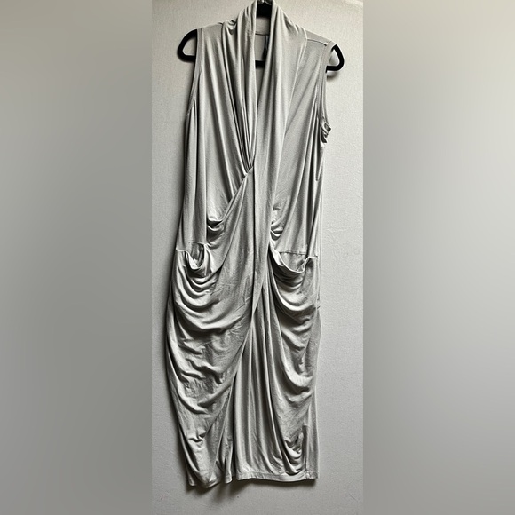 Ayrtight Liri Twist Drapey Midi Sleeveless Dress Sz M - Picture 4 of 12
